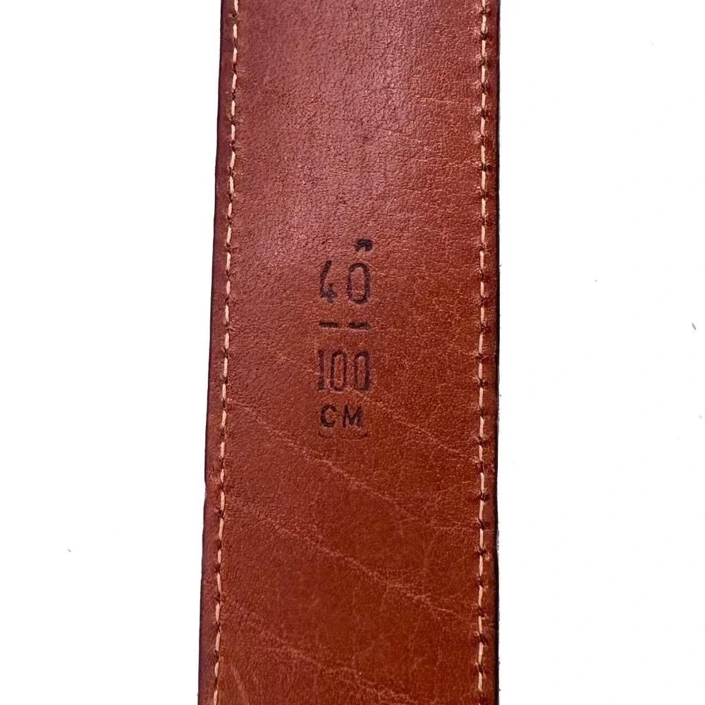 Vintage Polo Ralph Lauren Belt Men's Size 40 Dark Brown Croc Embossed USA